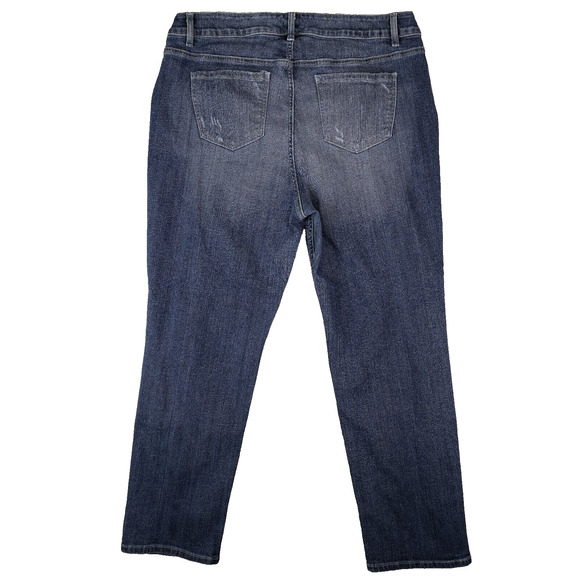 Lane Bryant Jeans Womens 20R Distressed Straight Leg High Rise Stretch Denim - Picture 2 of 11
